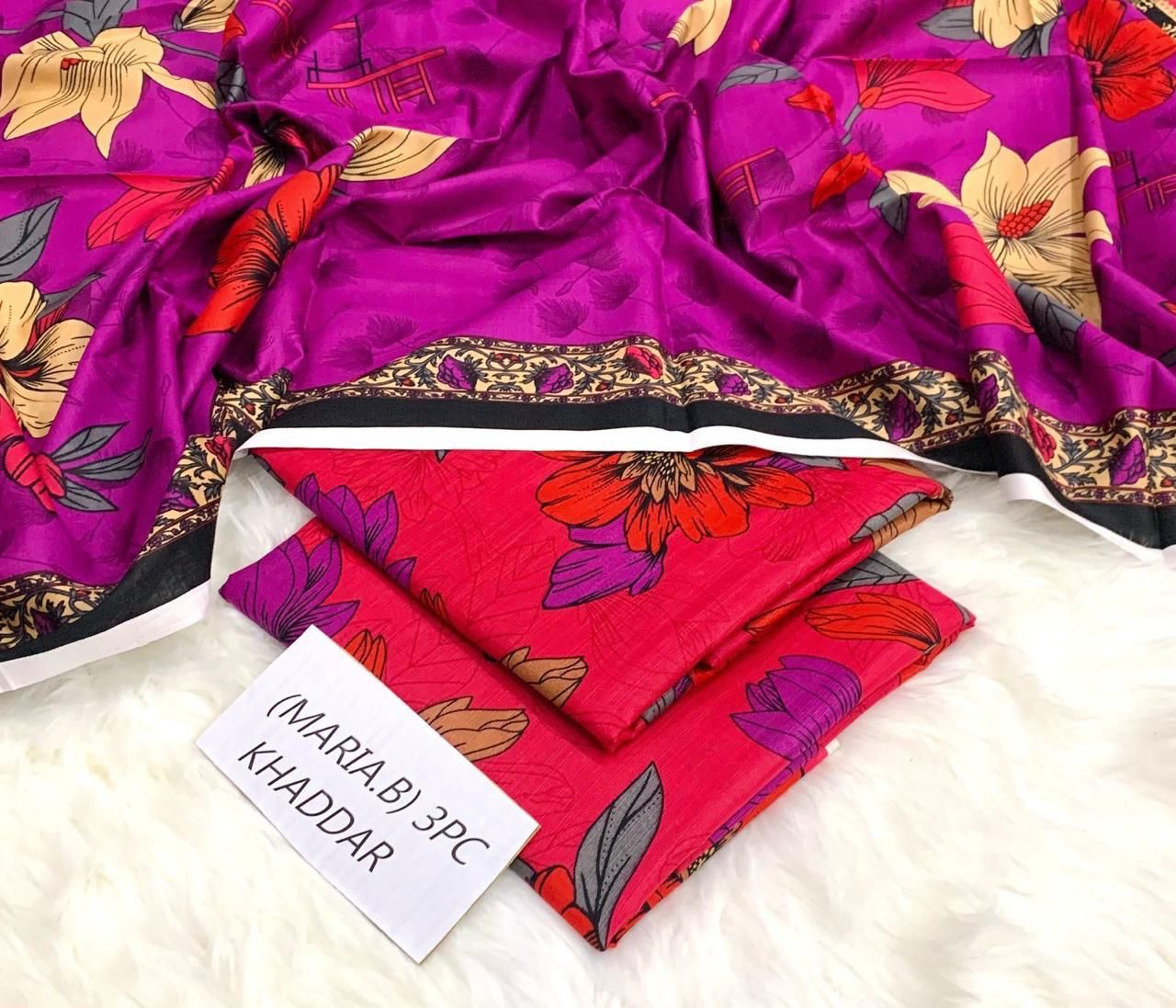 Maria B khaddar 3 pc